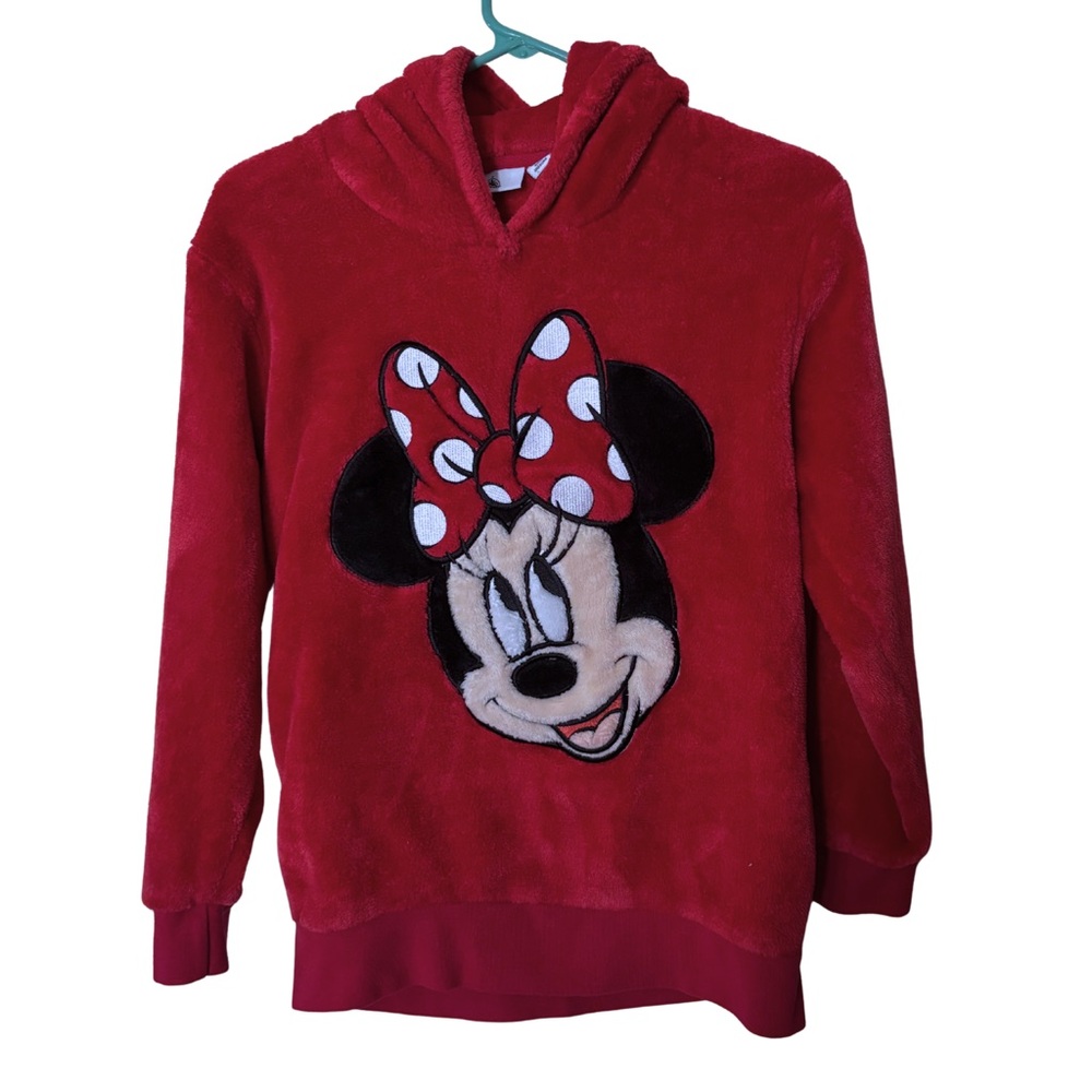 Disney Plush Fleece Red Minnie Mouse Hoodie